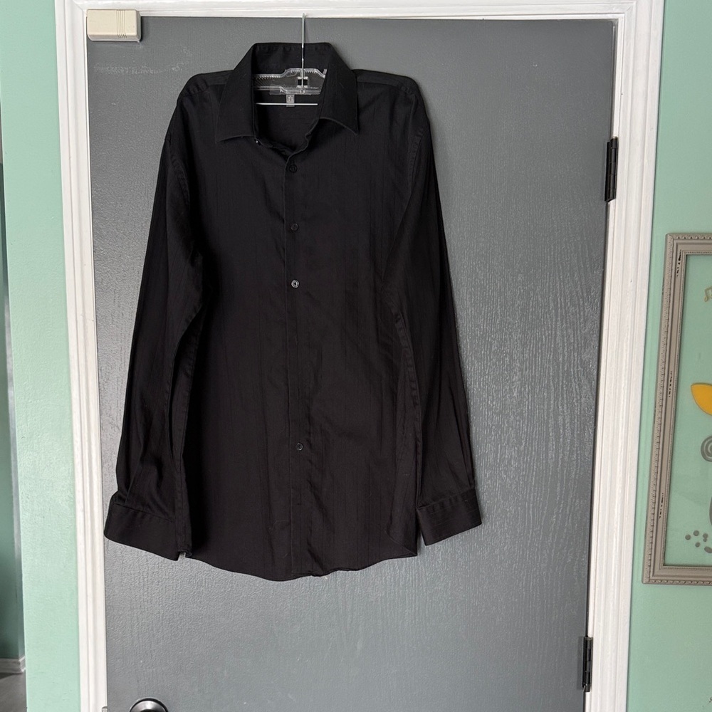 Reaction Kenneth Cole Classic Black Dress Shirt
